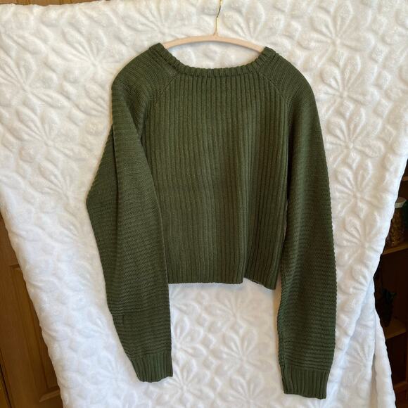 Pretty little thing olive green knit sweater new with tags plus size 2XL XXL - Picture 3 of 4